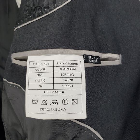 Alain Dupetit Men's Charcoal 2 Button Sportscoat Blazer Jacket Size 50R - Picture 8 of 12